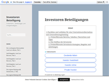 Tablet Screenshot of investoren-beteiligung.de